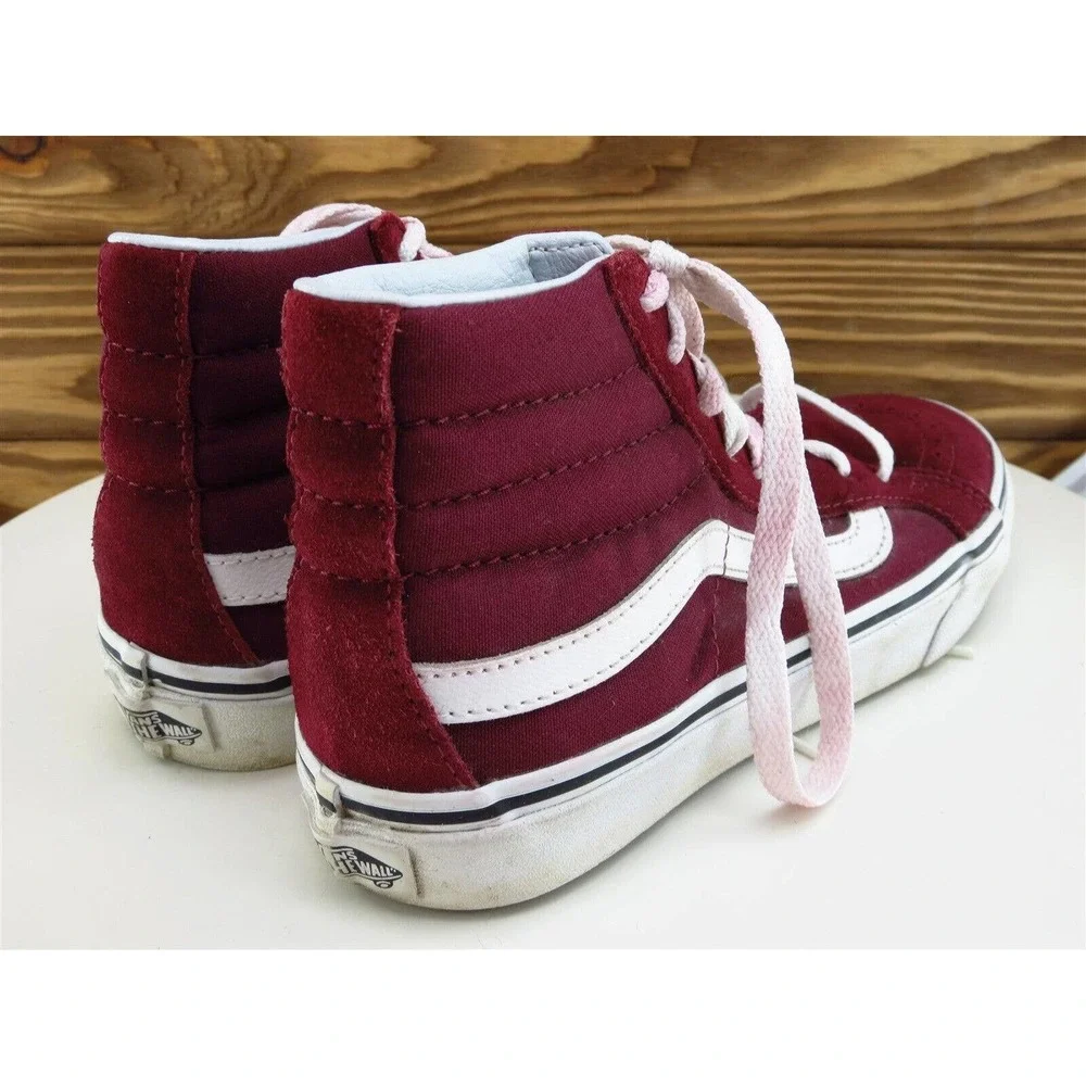VANS Size 6 Sneaker Red Leather Medium Lace‎ Up Women